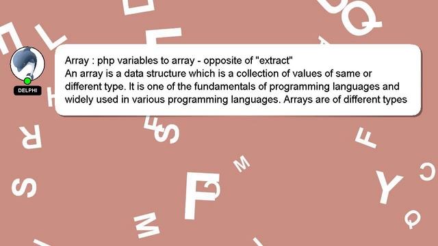 Array : php variables to array - opposite of "extract"