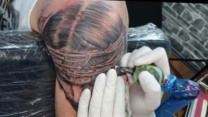 Jesus Christ tattoo -ISUS HRIST  (time lapse)