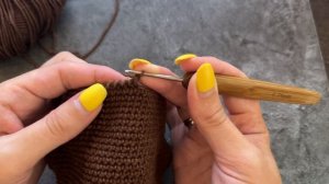 Обвязка крючком "Рачий шаг"