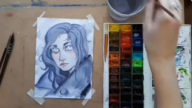 Speedpaint | Стилизованный портрет девушки (акварель) смотреть онлайн