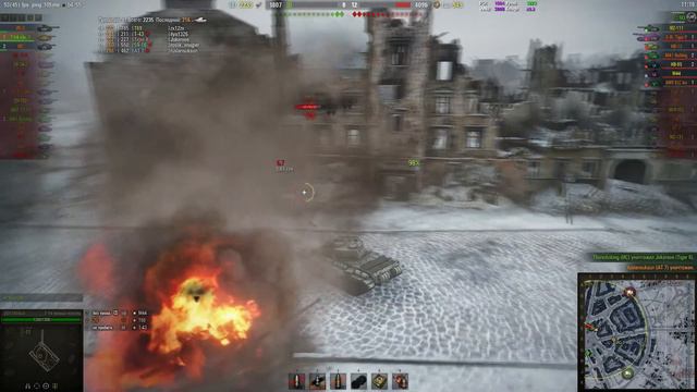 World of Tanks Т-54 первый образец ( Т-54 обр 1 ) "10 фрагов, 5100 урона"
