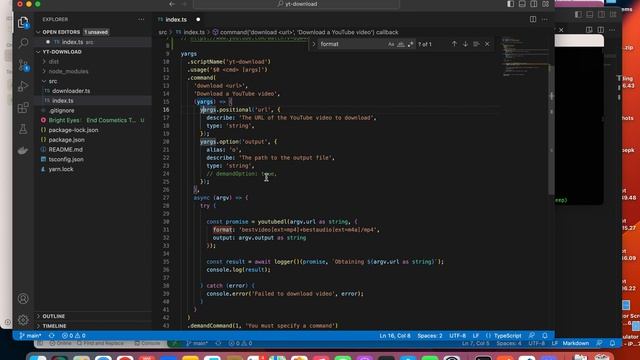 Node JS youtube video downloader cli tool powered by youtube-dl