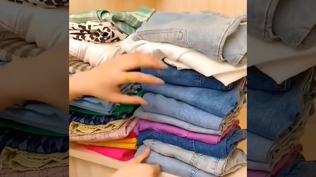 Гаджет для дома Как легко хранить полотенца #shorts