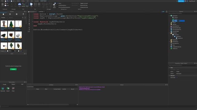 Roblox Studio Tutorial - RemoteEvent - Trigger/Run Server Script from LocalScript