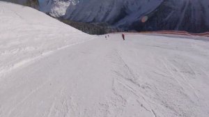 Домбай быстрый спуск с 3200 до 1590