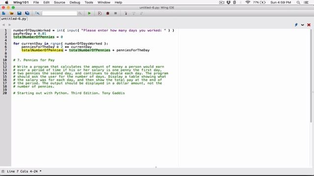 4.7. Pennies for Pay - Python смотреть онлайн