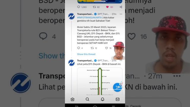 MULAI TANGGAL 25 MARET 2023 RUTE TRANSJAKARTA KORINDOR B21-D11 DAN S11 BEROPERASI SETIAP HARI