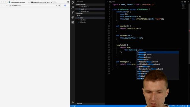 Combining Custom Elements, Shadow DOM (Web Components) and lit-html templates