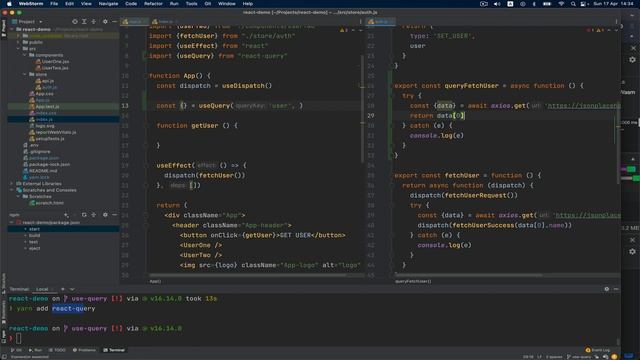 React query useQuery hook tutorial - implementation in existing react project - english смотреть онлайн