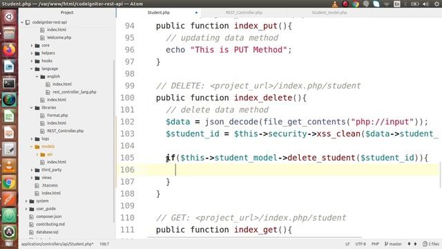 Learn CodeIgniter (v3.1.11) Rest API Development for beginners #9 DELETE API Method for records