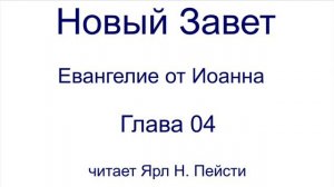 04. Евангелие от Иоанна. 04 глава