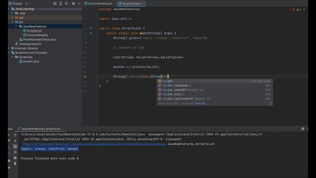 How to convert Array To List And List To Array Java смотреть онлайн