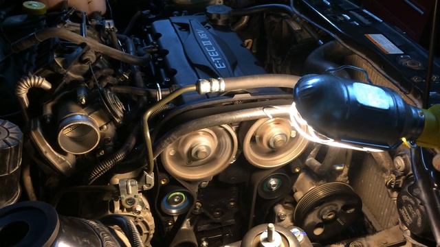 Chevrolet Lacetti установка натяжного ролика / регулировка помпой. смотреть онлайн