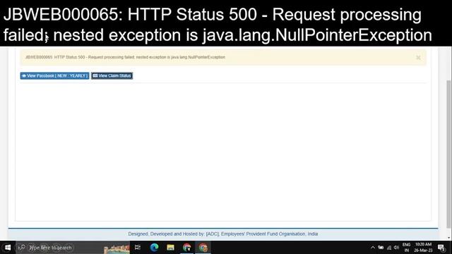EPFO Error Problem ? EPFO Member Passbook Error ? EPFO Bug ! EPFO Site Java Error *Null Pointer* смотреть онлайн