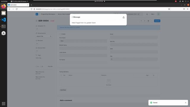 Server Side Scripting || Events