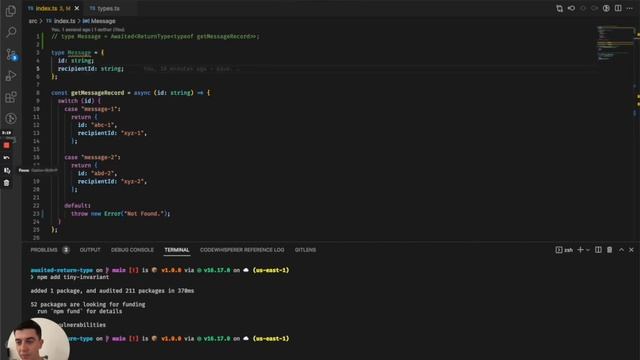 Await Return Type with Typescript