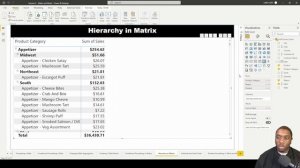4.7 How to create Hierarchies in Power BI Matrix | Power BI Tutorials for Beginners By Carl Huff