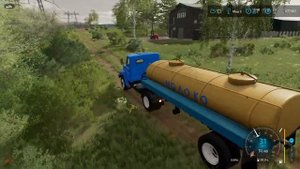 FS 22 - Карта БУРЛАКИ.  Удобряю ПОЛЯ.  Везу МОЛОКО на РЫНОК.  Продаю ДРОВА # 34
