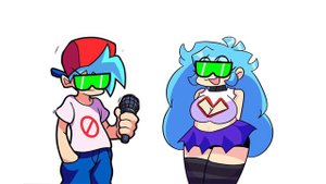 FNF Rule 34 - Green glasses meme - Sky and BF - Meme Friday Night Funkin | FNF Animation