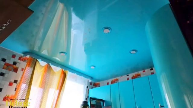 Спайка полотен . Как отделить зону кухни? смотреть онлайн