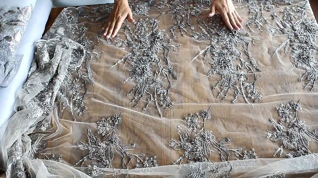 Как выбрать кружево для пошива платья в технике рисования кружевом. WEDDING DRESS