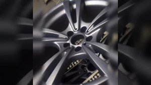 Порошковая покраска литых дисков. Серый цвет.