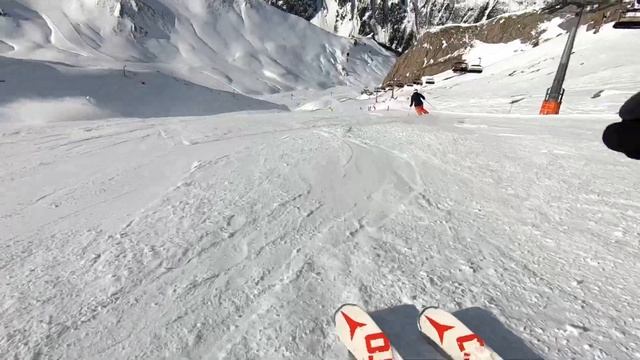 Skiing steep black piste 14a in Ischgl Samnaun смотреть онлайн