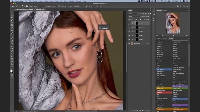 Пошаговая ретушь портрета в Adobe Photoshop | Ретушь кожи, цветокоррекция.