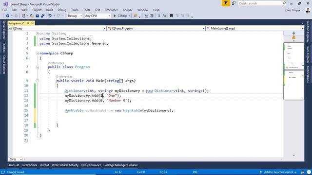26. C# - Hashtable