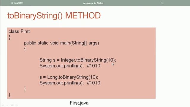 Wrapper Classes in Java | #11 | toBinaryString() Method of Wrapper (Integer & Long) Classes in Java