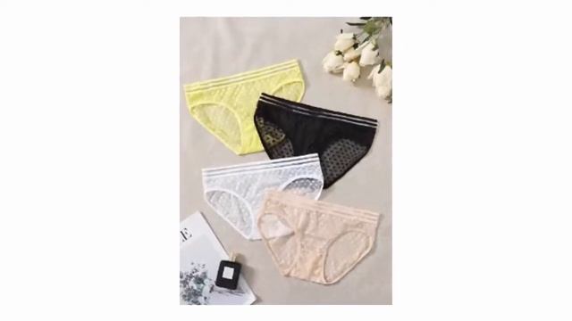 Womens panties sttyle romantic Shein Женские трусики стиль романтический в интернет магазине Шейн смотреть онлайн
