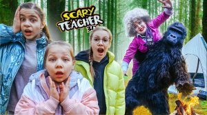 СКАУТЫ И КЕМПИНГ С СТРАШНОЙ УЧИЛКОЙ 3D! СНЕЖНЫЙ ЧЕЛОВЕК украл Мисс Ти!