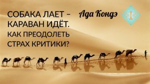 СОБАКА ЛАЕТ, КАРАВАН ИДЁТ. Как преодолеть страх критики? Ада Кондэ