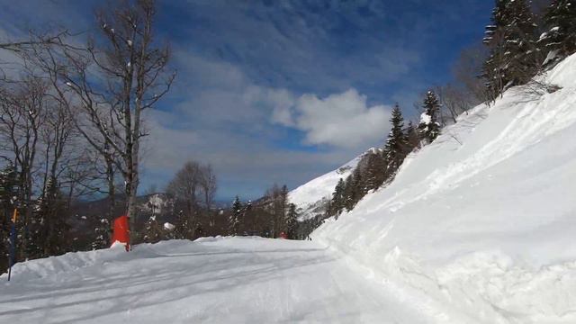 Роза Хутор. Трасса Панорама. Март 2021 смотреть онлайн