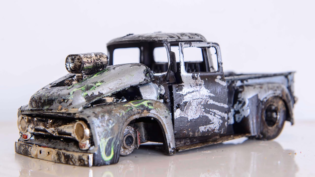 Восстановление Поврежденного Заброшенного Старого Пикапа Ford F100 1959 - Модель Автомобиля смотреть онлайн