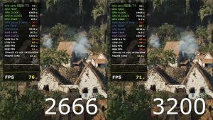 ОЗУ 2666 VS 3200 RYZEN 5 2600 + RTX 2070 SUPER