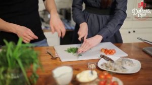 DelicatesClub: Саша Белькович и Катерина готовят пасту с креветками
