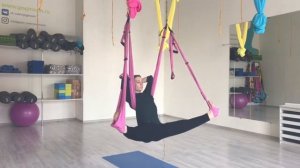 Аэройога.Видео урок.Связка на гамаке