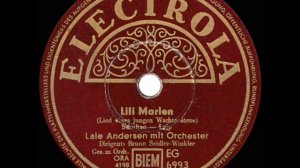 1939 Lale Andersen   Lili Marlene original German version