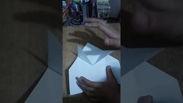 Origami de Coração com Folha sulfite