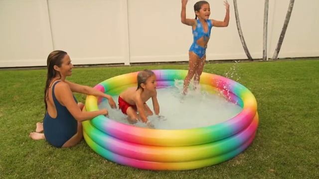 Надувной бассейн Радужный Intex Rainbow Ombre Pool 58439, 58449 смотреть онлайн