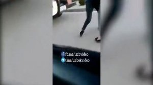 Девчонка прокатилась на капоте Nexia