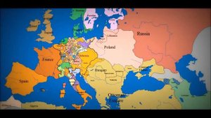 Изменения границ России и Европы с 9 по 21 век. The history of Europe