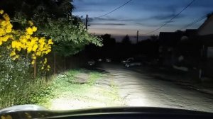 Свет от Mini Bi-LED линзы H4 на Nissan Juke