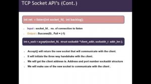 TCP Socket | Socket System Calls API's | Server-Client API's Flow | Part 2