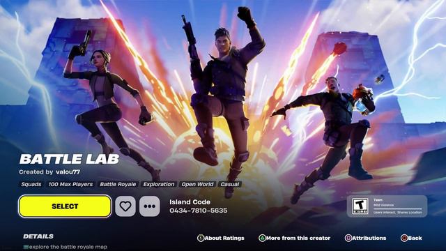 How to Play Battle Lab in Fortnite Chapter 5 Map Code & Creative Code 2024!