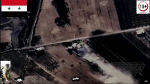 Авиационные бомбардировки Сирии и России террористам в провинции Дараа