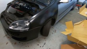 Гольф 5 Применяем новый ГТИ Бампер Обвес Крылья Golf 5 GTI Stoßstange Umbau #обвес #Бампер #гольф5