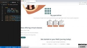 Code a Math Teacher Online Portfolio Website using HTML and CSS