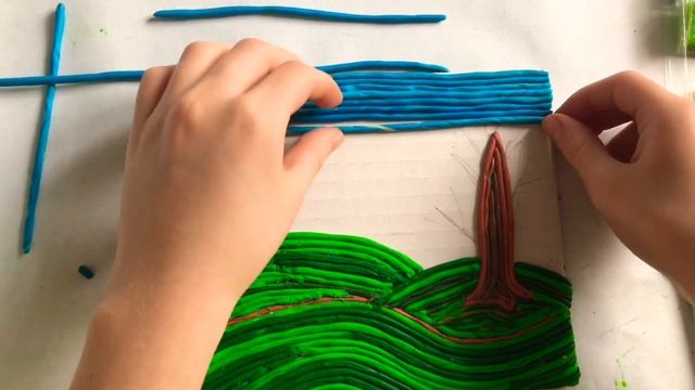 Картина из ПЛАСТИЛИНА ПОДЕЛКИ из Пластилина Занятие для мелкой моторики пальцев | plasticine crafts смотреть онлайн